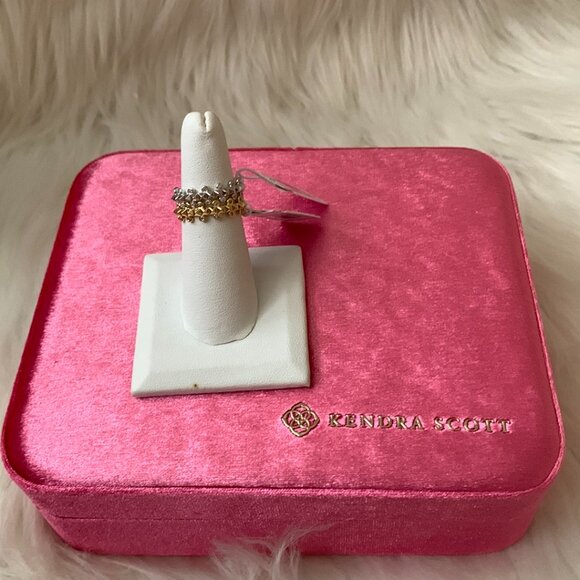 Kendra Scott Jewelry - KENDRA SCOTT Jada Gold & Silver Band Ring Set RING SIZE 7 with Jewelry Box